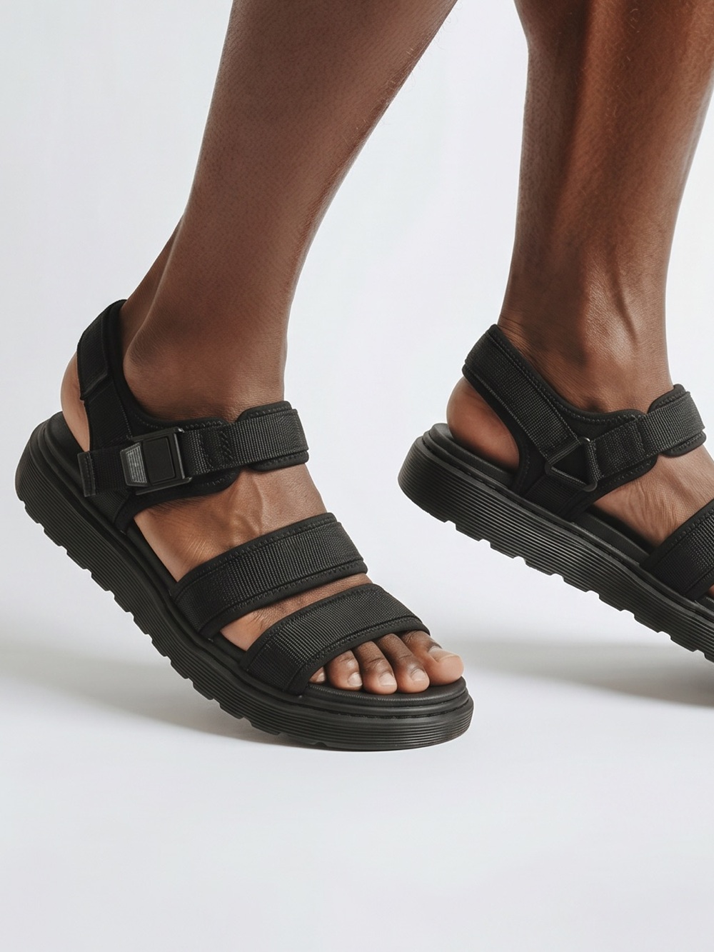 🔥 Dr. Martens Effra Tech Sandals Men’s Size 11 — All-Black Strapped Utility